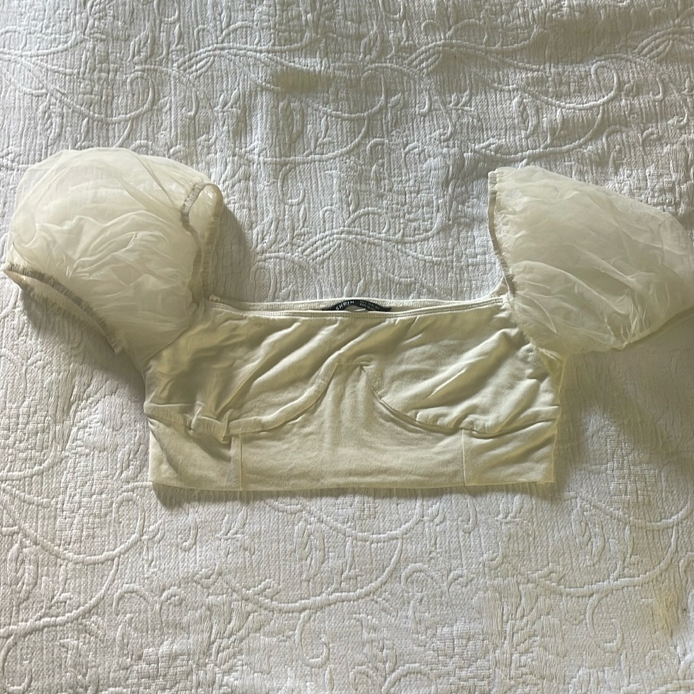 SHEIN White bandeau top